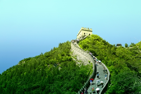The beautiful view of the Great Wall of Chinaのeditorial素材