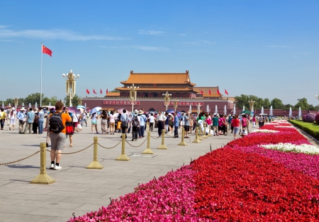 Beautiful view of the Tienanmen Square, Beijing, Forbidden City. July 23 2013のeditorial素材