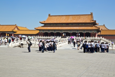Beautiful view of the Forbidden City in Beijing, Chinaのeditorial素材