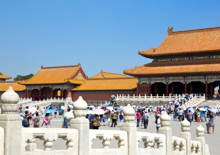 Beautiful view of the Forbidden City in Beijing, Chinaのeditorial素材