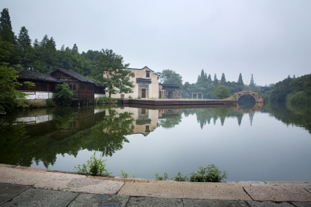 The scenery of Wuzhen, one of the Chinese ancient townの写真素材