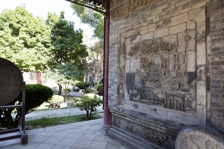 Detail of old mosque in Xian, Chinaの写真素材