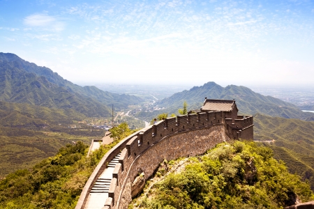The beautiful view of the Great Wall of Chinaのeditorial素材