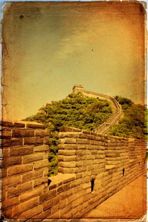 The beautiful view of the Great Wall of Chinaの写真素材