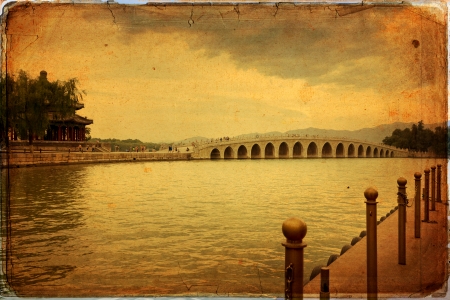 The beautiful view of the Summer Palace in Beijing, China のeditorial素材