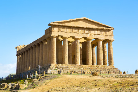 Temple of Concordia. Valley of the Temples in Agrigento on Sicily, Italyの写真素材