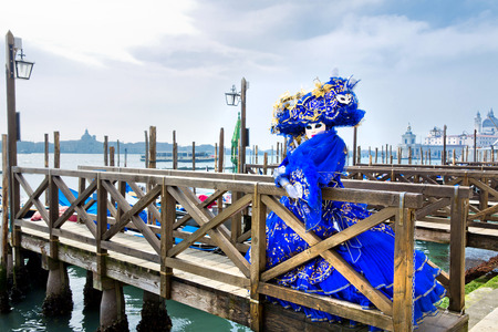 Carnival of Venice, beautiful masks at St. Mark's Squareの写真素材