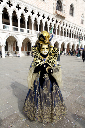 Carnival of Venice, beautiful masks at St. Mark's Squareのeditorial素材