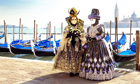 Carnival of Venice, beautiful masks at St. Mark's Squareの写真素材