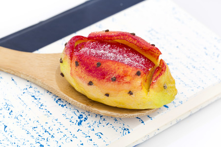 Almond pastry, fruit of marzipan, typical sicilian dessert 