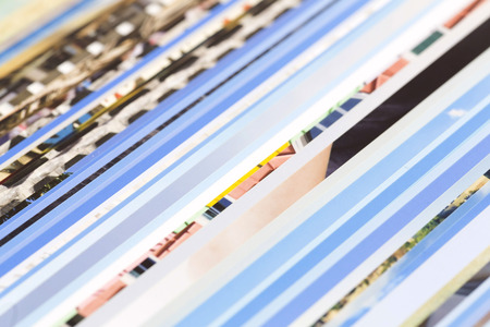 A pile of photographs arranged into a background