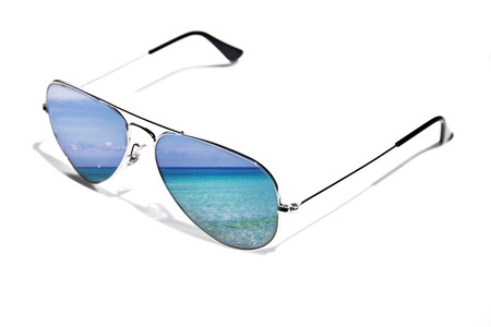 Sunglasses isolated on the white backgroundの写真素材