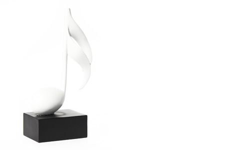 Piece of furniture, statue, musical note on a white backgroundの写真素材