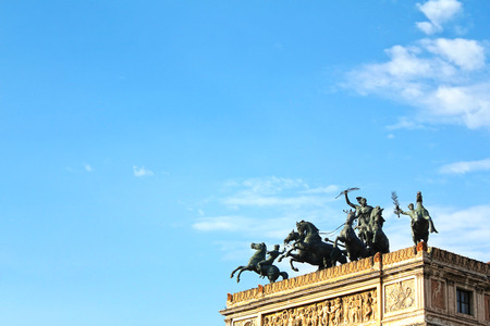 Palermo, Sicily. Teatro Politeama, opera house.のeditorial素材