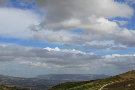 Poggioreale, old ghost town hit by an earthquakeの写真素材