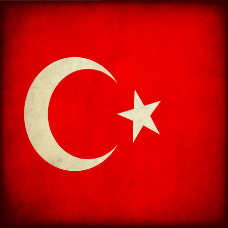 Vintage style. Turkey grunge flagの写真素材