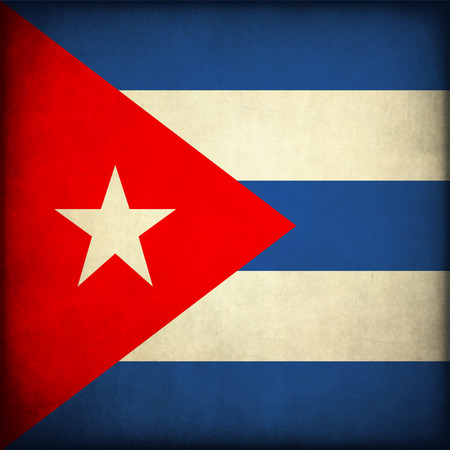Vintage style. Grunge flag of Cubaの写真素材