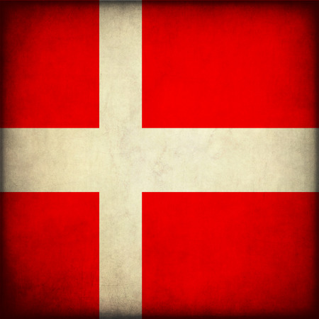 Vintage style. Denmark flag backgroundの写真素材