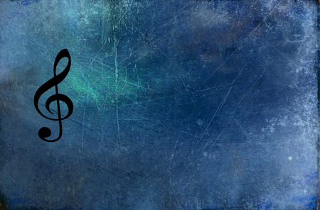 Framed treble clefの写真素材