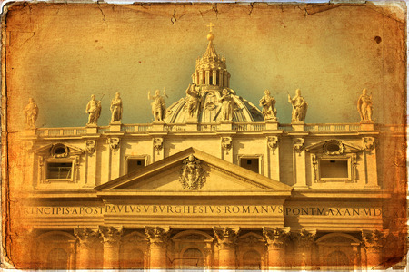 St. Peter's Basilica, St. Peter's Square, Vatican City. Rome のeditorial素材