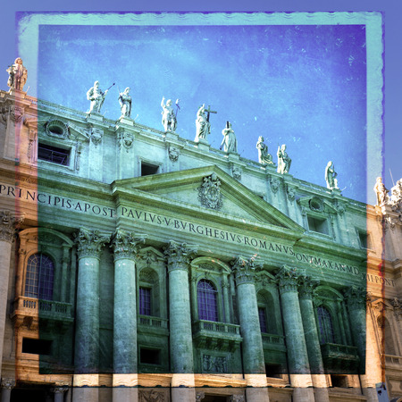 St. Peter's Basilica, St. Peter's Square, Vatican City. Rome のeditorial素材