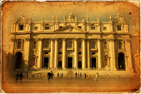 St. Peter's Basilica, St. Peter's Square, Vatican City. Rome のeditorial素材