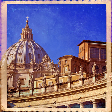 St. Peter's Basilica, St. Peter's Square, Vatican City. Rome のeditorial素材