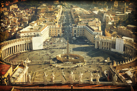 Piazza San Pietro in Vatican City, Rome, Italyのeditorial素材