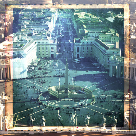 Piazza San Pietro in Vatican City, Rome, Italyのeditorial素材