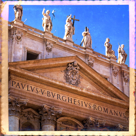 St. Peter's Basilica, St. Peter's Square, Vatican City. Rome のeditorial素材
