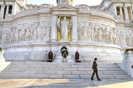 National monument to Vittorio Emanuele II (Victor Emmanuel II) or Altare della Patria (Altar of the Fatherland), Rome, Italyのeditorial素材