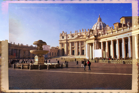 St. Peter's Basilica, St. Peter's Square, Vatican City. Rome のeditorial素材