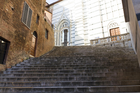 Siena Cathedral, dedicated to the Assumption of the Blessed Virgin Mary. Siena. Italyの写真素材