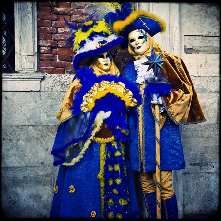 Carnival of Venice, beautiful masks at St. Mark's Squareのeditorial素材