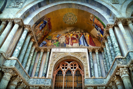 The Patriarchal Cathedral Basilica of Saint Mark at the Piazza San Marco  St Markの写真素材