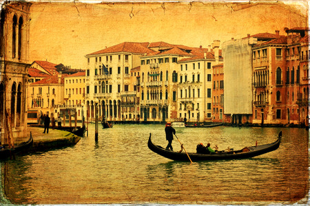 The beautiful view of a Canal Grande  in Venice, Italyの写真素材