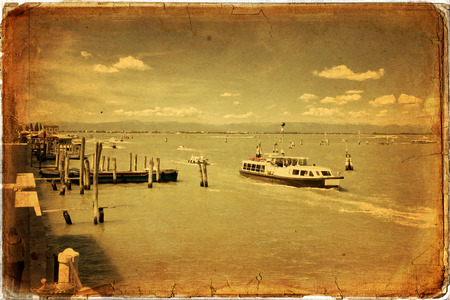 The beautiful view of a Canal Grande  in Venice, Italyの写真素材