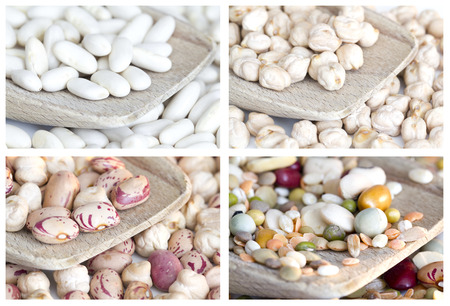 Mixed vegetables on a white background, collageの写真素材
