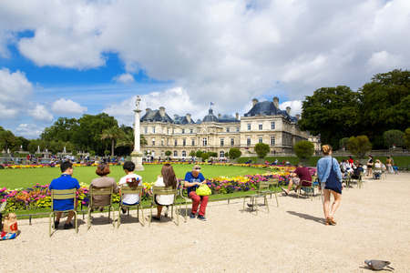 The beautiful view of the Luxembourg Gardens in Paris, Franceのeditorial素材