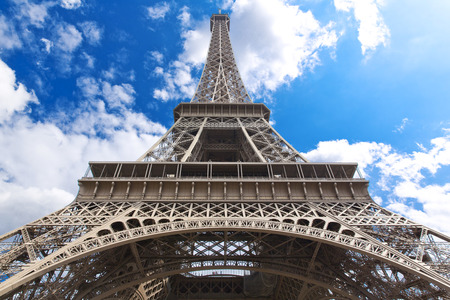 View of the Eiffel tower in Paris. Paris beautiful destinations in Europeの写真素材