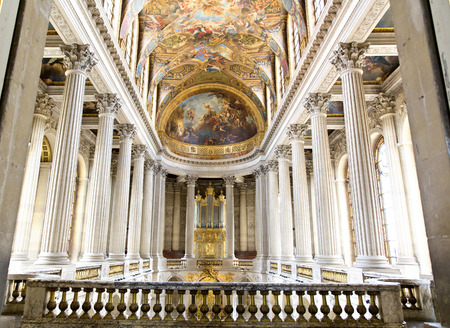 VERSAILLES, FRANCE - August 7, 2014: Interior of Chateau de Versailles (Palace of Versailles) near Paris on August 7, 2014, France. Versailles palace is in UNESCO World Heritage Site list since 1979.のeditorial素材