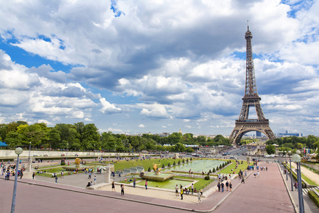 Beautiful view of Eiffel Tower from the Trocaderoの写真素材