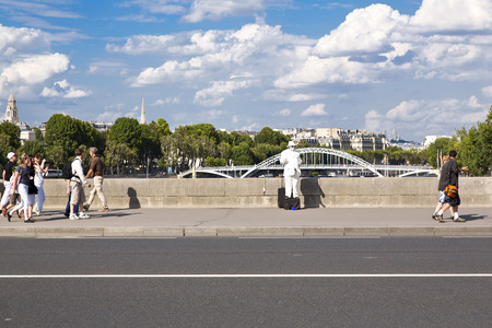 The beautiful view of the famous Pont Neuf bridge in Paris, Franceのeditorial素材
