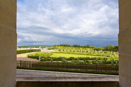 Royal Garden in the Versailles Castle, Paris, France, Unescoのeditorial素材
