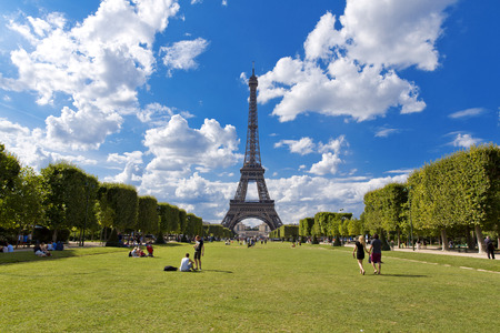 View of the Eiffel tower in Paris. Paris beautiful destinations in Europeのeditorial素材