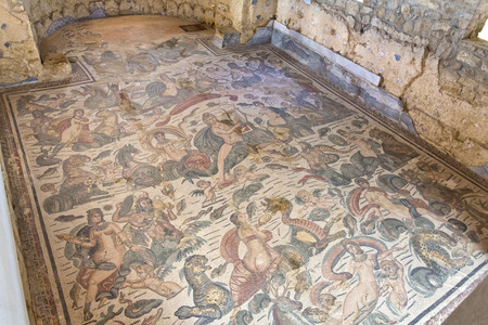 Mosaics in Villa Romana del Casale, Piazza Armerina, Sicilia, Italyのeditorial素材