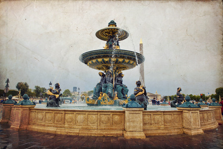 Fountain at the Place de la Concorde, Paris, Franceのeditorial素材