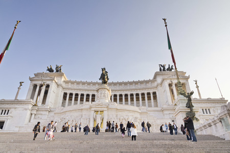 National monument to Vittorio Emanuele II (Victor Emmanuel II) or Altare della Patria (Altar of the Fatherland), Rome, Italyのeditorial素材