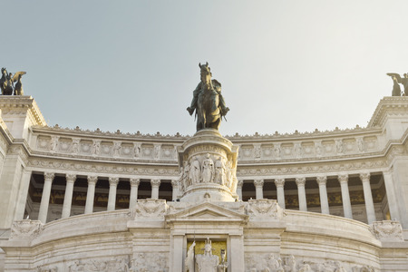 National monument to Vittorio Emanuele II (Victor Emmanuel II) or Altare della Patria (Altar of the Fatherland), Rome, Italyのeditorial素材