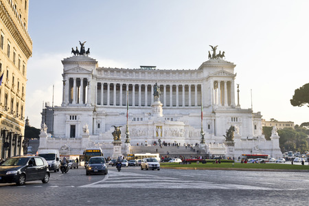 National monument to Vittorio Emanuele II (Victor Emmanuel II) or Altare della Patria (Altar of the Fatherland), Rome, Italyのeditorial素材